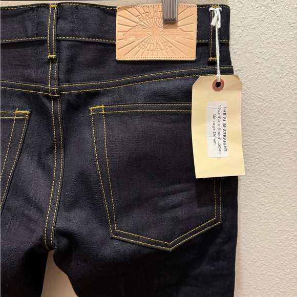 Brave Star Slim Straight 13 oz “Blue Blood” Japan Selvage Denim - Picture 3 of 7